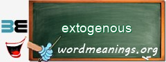 WordMeaning blackboard for extogenous